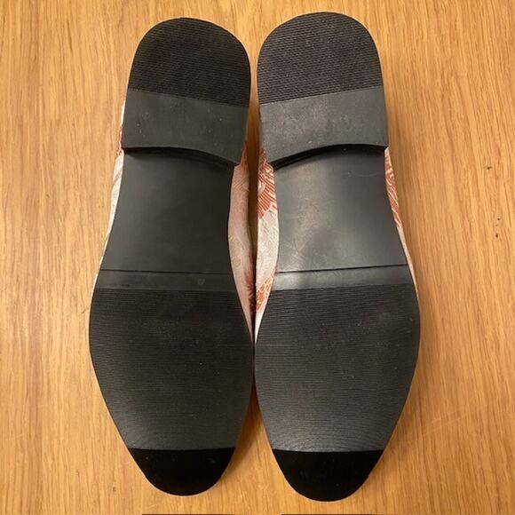 Dress Loafers Size EU 39 Mens 7 Womens 9 Slip on Embroidered Pink Jacquard Shoes - Picture 5 of 9